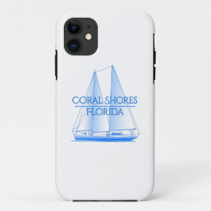 Coral Shores Coastal Nautical Sailing Sailor iPhone 11 Case