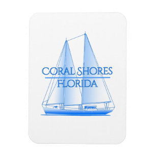Coral Shores Coastal Nautical Sailing Sailor Magnet