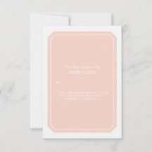 Coral Simply Elegant Response Card