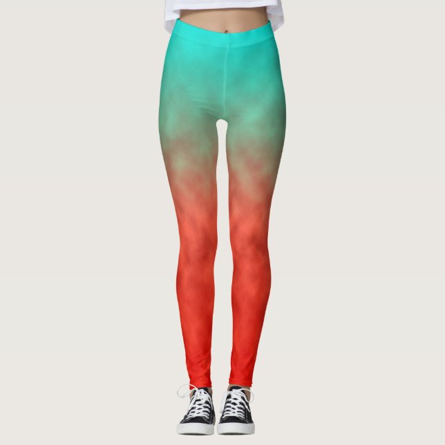 Coral Sky Memory Leggings (Front)