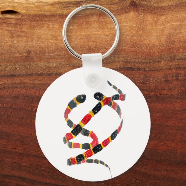 Coral Snake Art Keychain (Front)