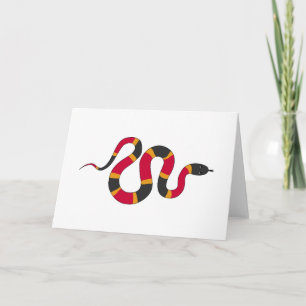 Coral Snake Blank Greeting Card