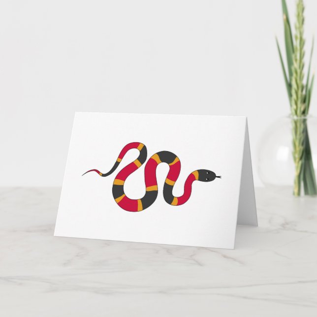 Coral Snake Blank Greeting Card (Front)