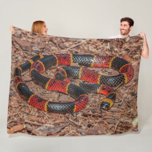 CORAL SNAKE FLEECE BLANKET