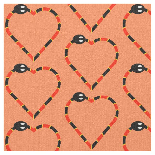 Coral Snake Heart Fabric (Close Up)