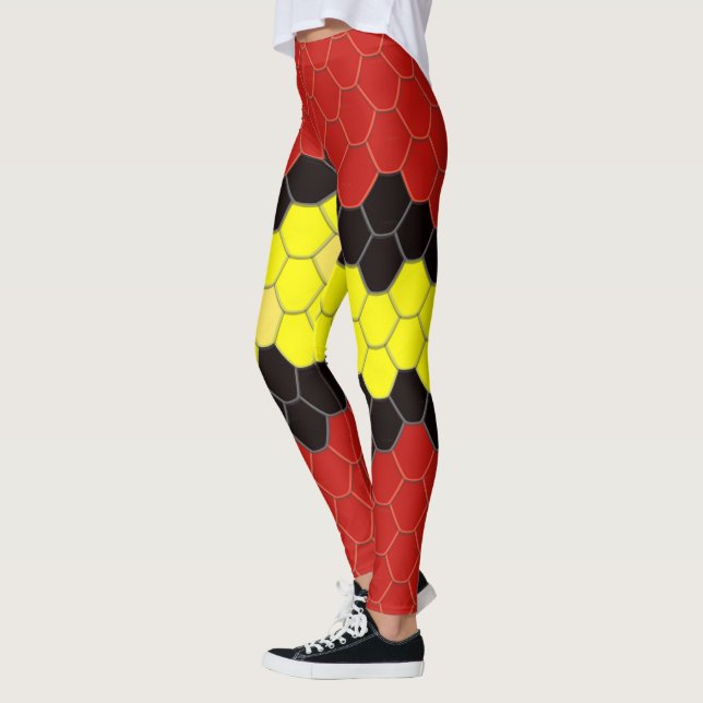 Coral Snake Skin Pattern Leggings (Left)