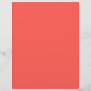 Coral (solid colour) Letterhead