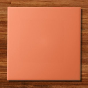 Coral Solid Colour Tile