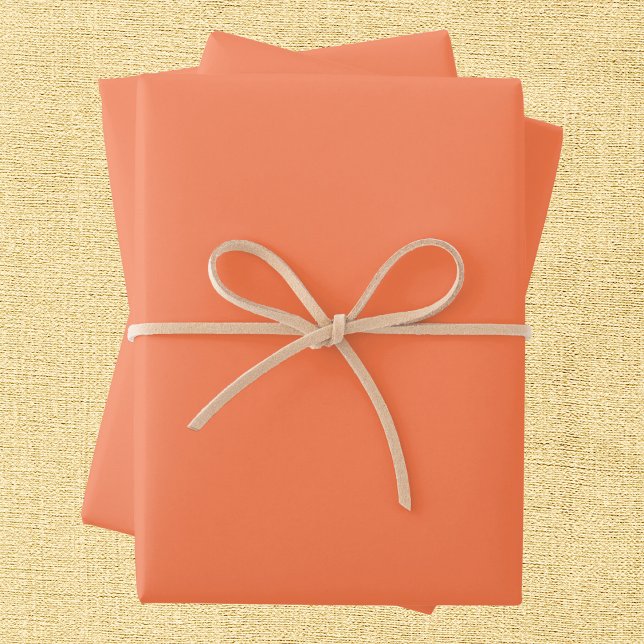 Coral Solid Colour Wrapping Paper Sheet (Creator Uploaded)