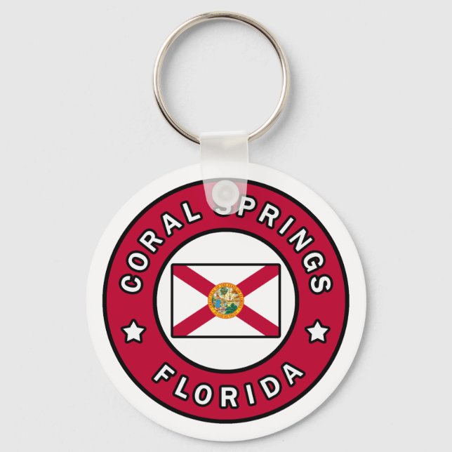 Coral Springs Florida Keychain (Front)