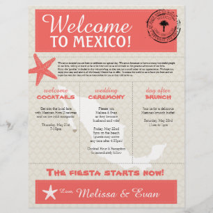 Coral Starfish Cabo Mexico Welcome Letter