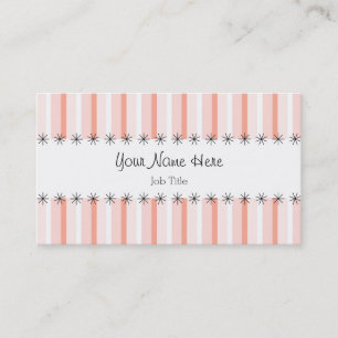 Coral Stripe business card stripe