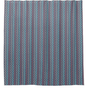 Coral Stripes Aqua Marine Douche Rideau