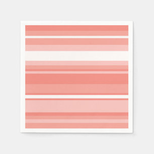 Coral stripes napkin