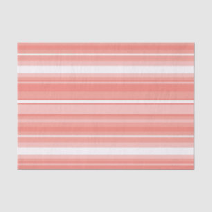Coral stripes tissue paper