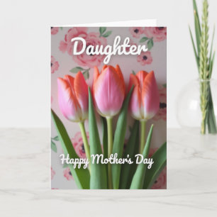 Coral Sunset Mothers Day Card