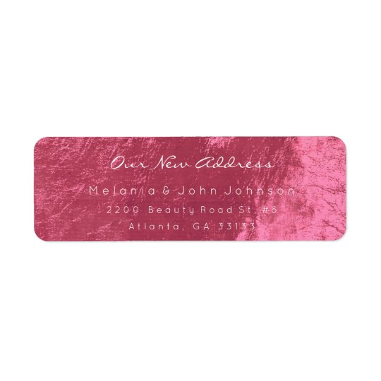 Coral Sweet-Red Pink White New Adress RSVP Return Address Label