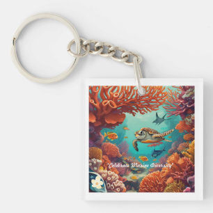 "Coral Symphony" Keychain