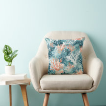 Coral Teal Green Orange Beachy