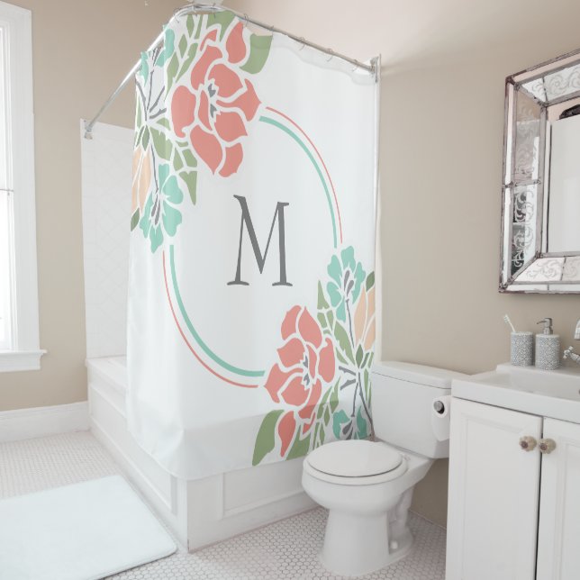 Coral & Teal Modern Floral (In Situ)