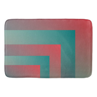 coral teal shades bath mat