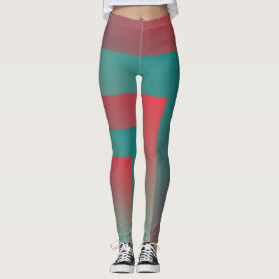 coral teal shades leggings