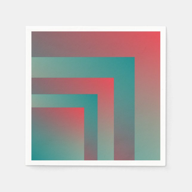 coral teal shades napkin (Front)