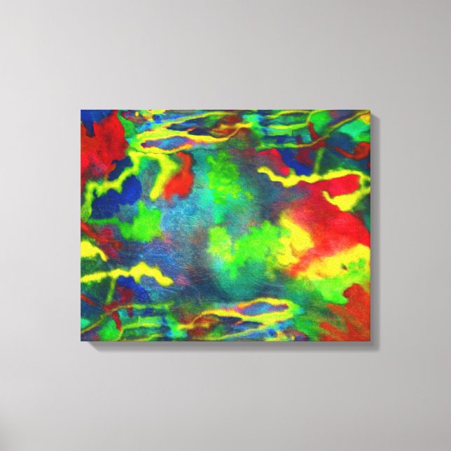 Coral Tides Abstract Canvas Print (Front)