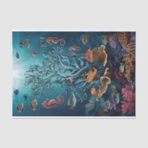 Coral Towers, Tropical Paradise, Underwater Dreams Tissue Paper