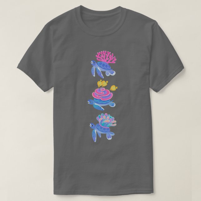 Coral turtle T-Shirt (Design Front)
