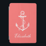 Coral Vintage Anchor Monogram iPad Mini Cover<br><div class="desc">Set sail in style with this nautical vintage anchor iPad case, featuring a timeless maritime design perfect for ocean lovers and seafarers. Personalize it with your name or monogram initials for a custom touch! The classic anchor motif, paired with a rustic, vintage aesthetic, makes this case both stylish and functional....</div>