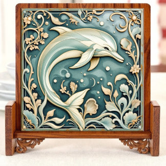 Coral Wave Elegance left Tile