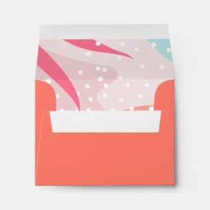 Coral Wedding Couple Abstract Trendy Pattern Envelope