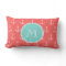 Coral White Anchors Pattern, Mint Green Monogram