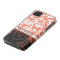 Coral White Black Personalized Damask iPhone Skin