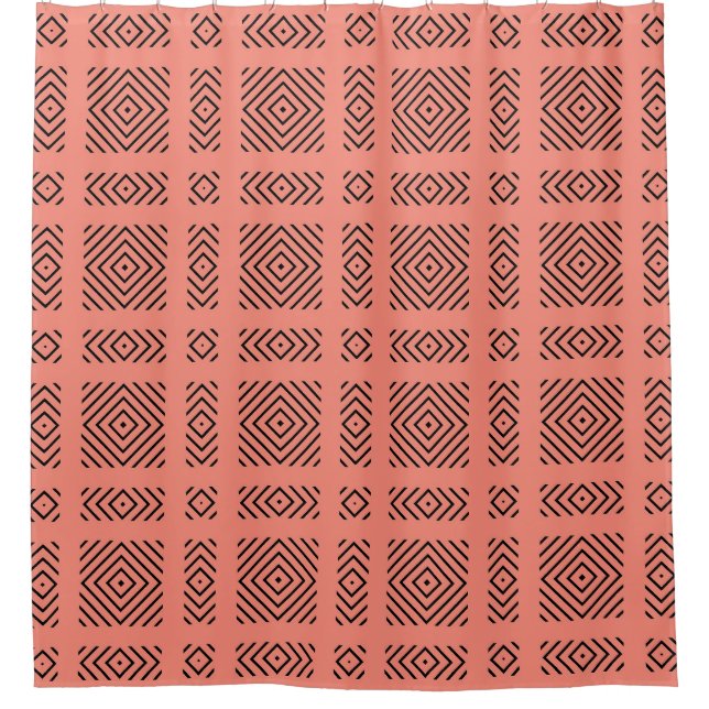 Coral with black geometric pattern (Front)