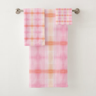 Coral With Pinks Bath Towel Set