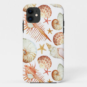 Coral With Shells And Crabs Pattern iPhone 11 Case