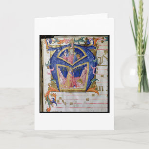 Corale / Graduale no.5 Historiated initial 'A' de Note Card
