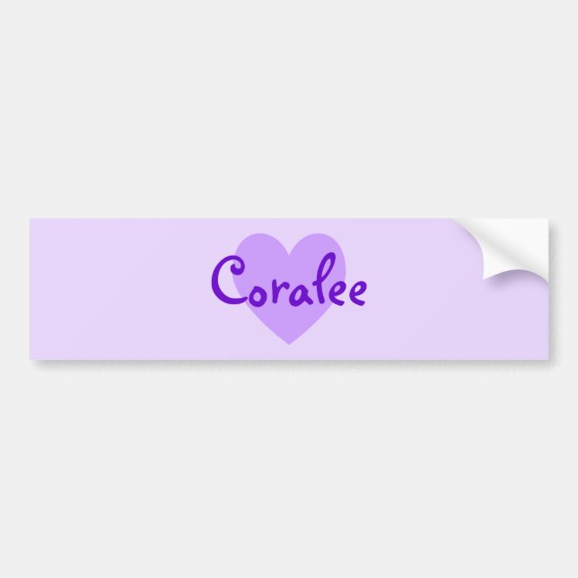 Coralee in Purple Bumper Sticker (Front)
