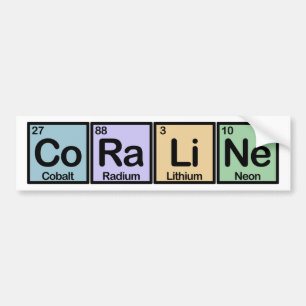 Coraline made of Elements Bumper Sticker