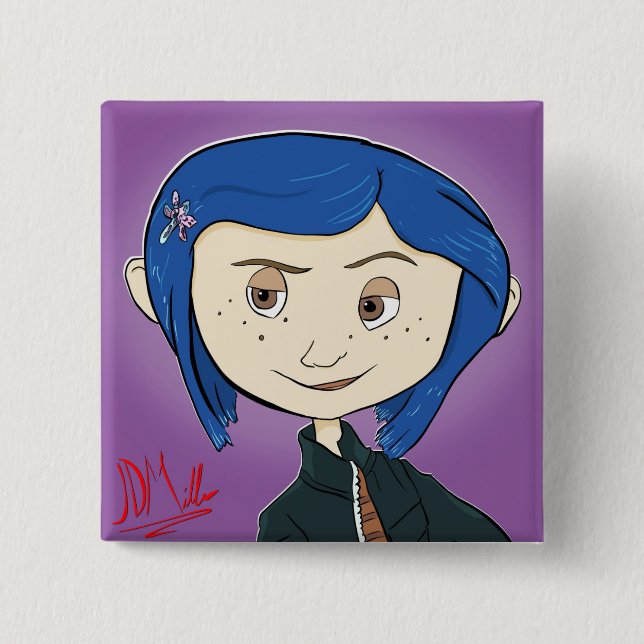 Coraline Movie Button Pin (Front)