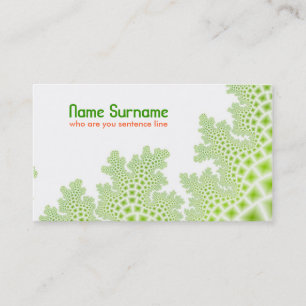corals plants business card