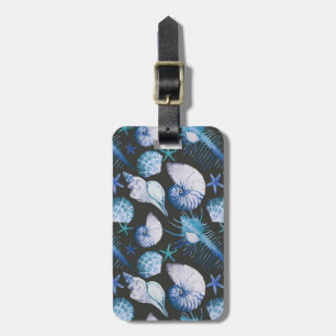 Corals With Shells Pattern Luggage Tag