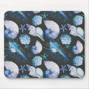 Corals With Shells Pattern Mouse Pad