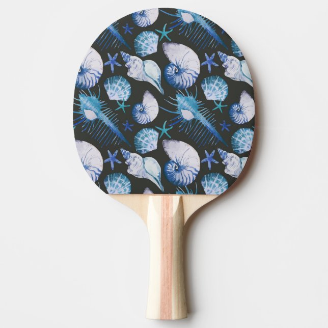 Corals With Shells Pattern Ping Pong Paddle (Front)