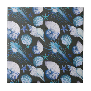 Corals With Shells Pattern Tile