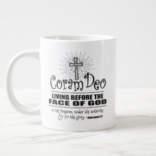 "Coram Deo" 20 oz JUMBO Mug (Noir)