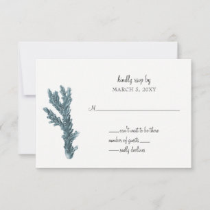 Coraux Bleus Sous La Mer Faire-part de mariage rsv