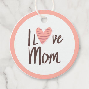 Corazón de mamá de amor - regalo del Día de la Mad Favour Tags